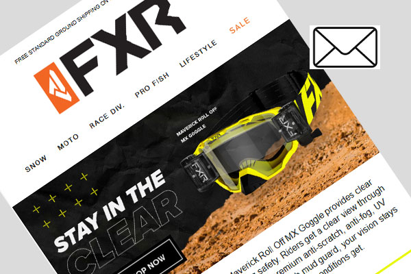 FXR Goggles Email