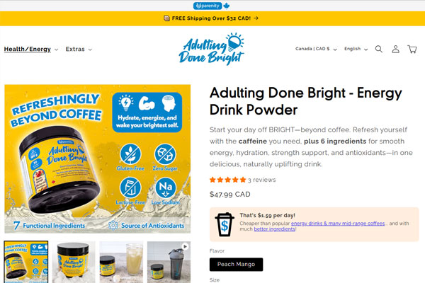 Adulting Done Bright Homepage