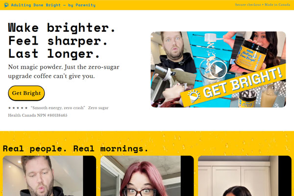 Adulting Done Bright Landing Page